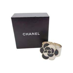 Chanel Camellia Bracelet Metal Black #222125C10B